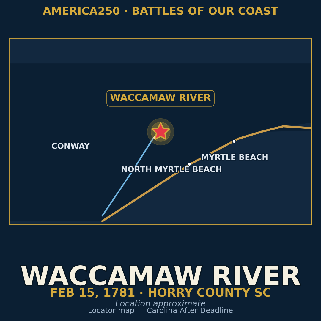 Map of the Waccamaw River area